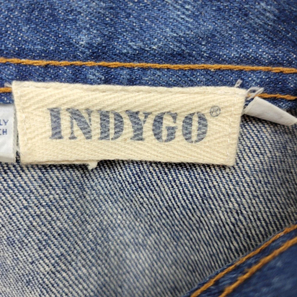 Indygo Denim Maxi Skirt Womens 11/12 Blue High Waist Long YKK Zip Pockets‎ 90s